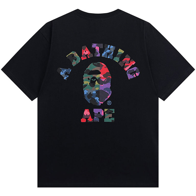 BAPE Color Camo College Logo Tee