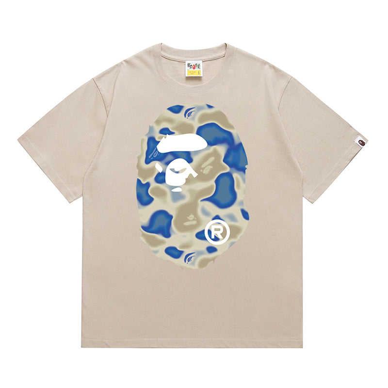 BAPE Liquid Camo Big Ape Head Tee - Brown & Apricot