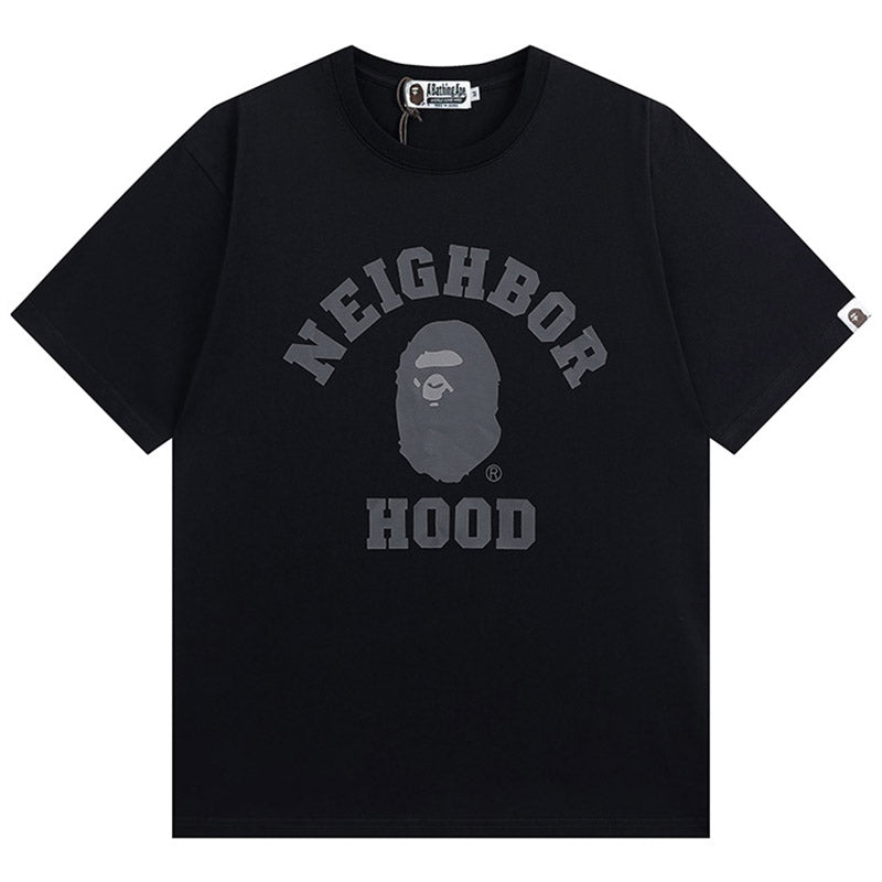BAPE x Neighborhood Ape Head College Tee
