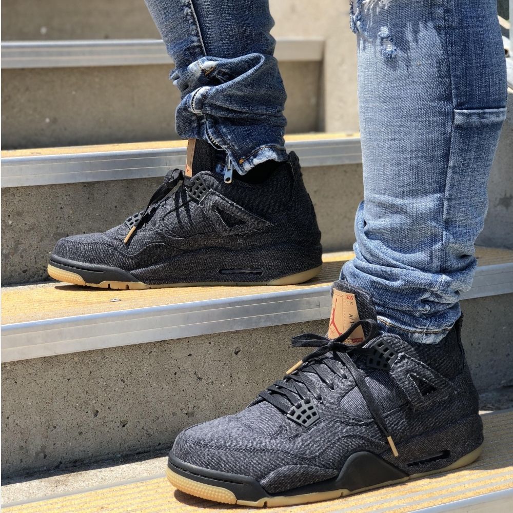 Air Jordan 4 Retro X Levis Black Denim