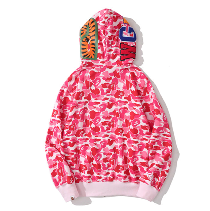 BAPE Big ABC Camo Shark Double-Hood Hoodie & Shorts Set