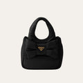 Prada Padded Re Nylon Mini Bag With Bow Black 7.5 Inches 1Ba359 Rp0C F0002 V Oxo
