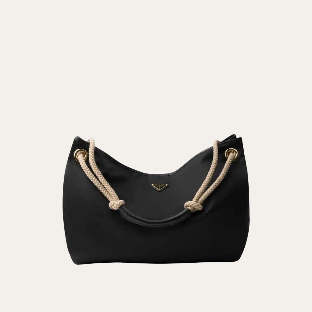 Prada Mariner Large Re Nylon Shoulder Bag Black 18.9 Inches 1Bc244 2Hg8 F0002 V Ooo