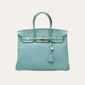Hermes Birkin 30 Bag Paon Epsom Palladium Hardware Blue 30Cm