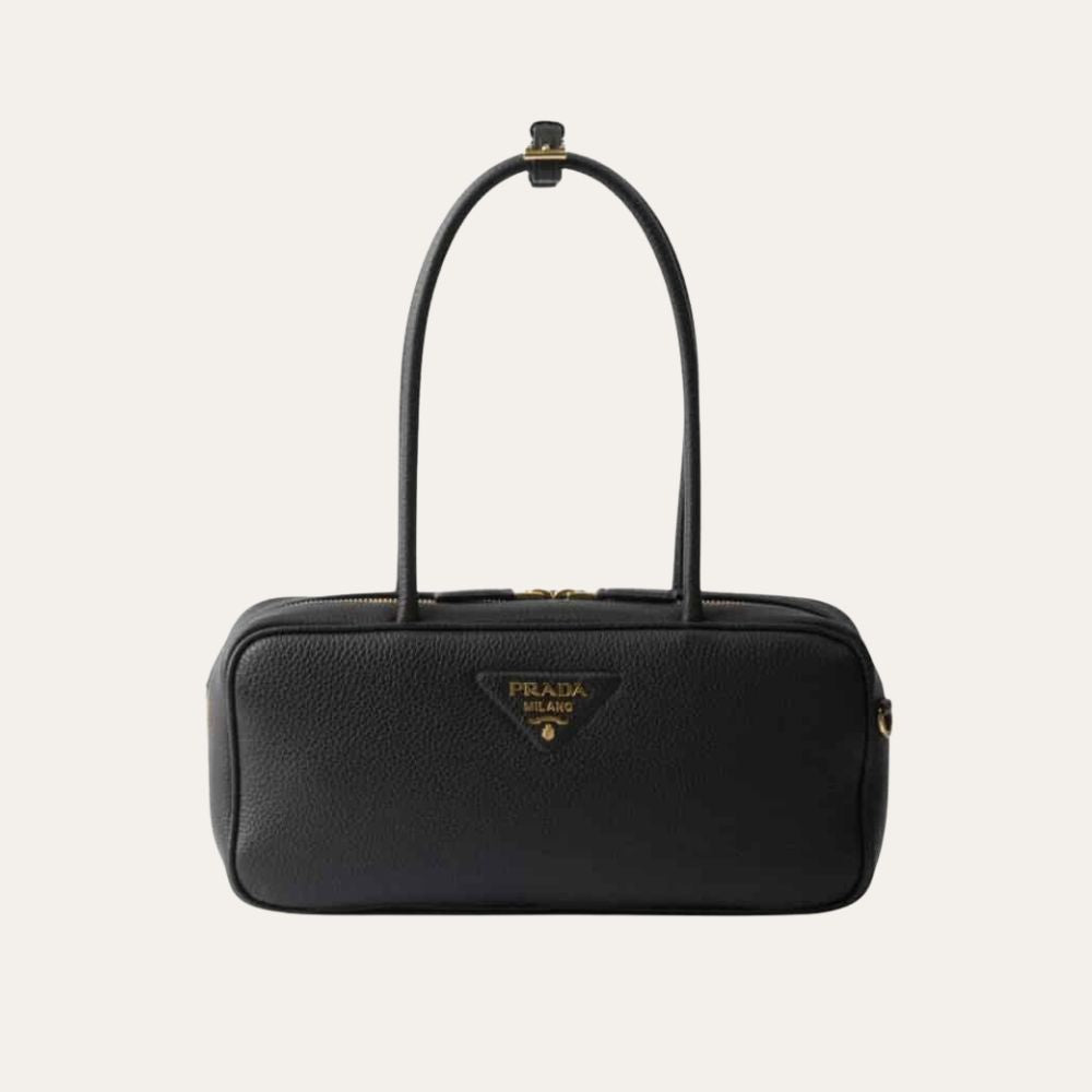 Prada Medium Top Handle Bag Black 11.4 Inches 1BB126 2DKV F0632 V Ono
