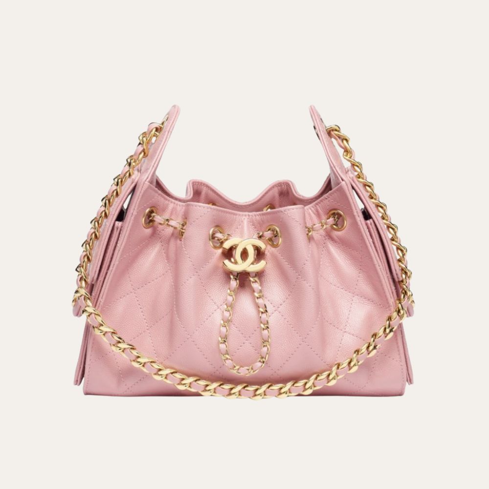 Chanel 25 Mini Smooth Leather Handbag Pink 20cm